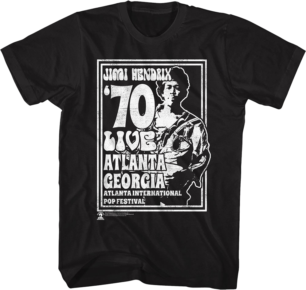 Atlanta International Pop Festival Jimi Hendrix T-Shirt product image 1
