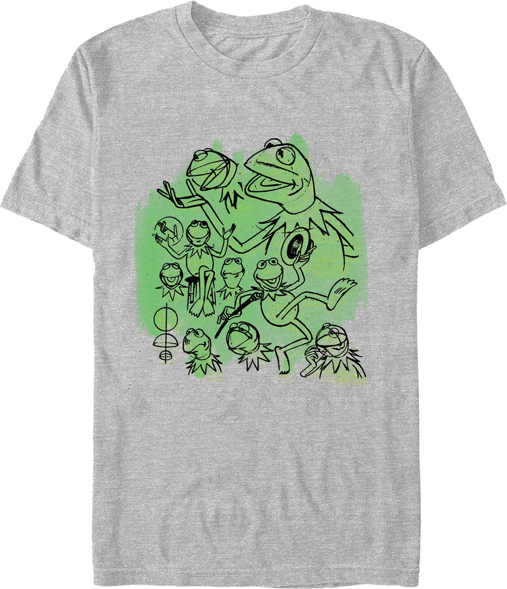 Kermit The Frog Sketches Muppets T-Shirt product image 1