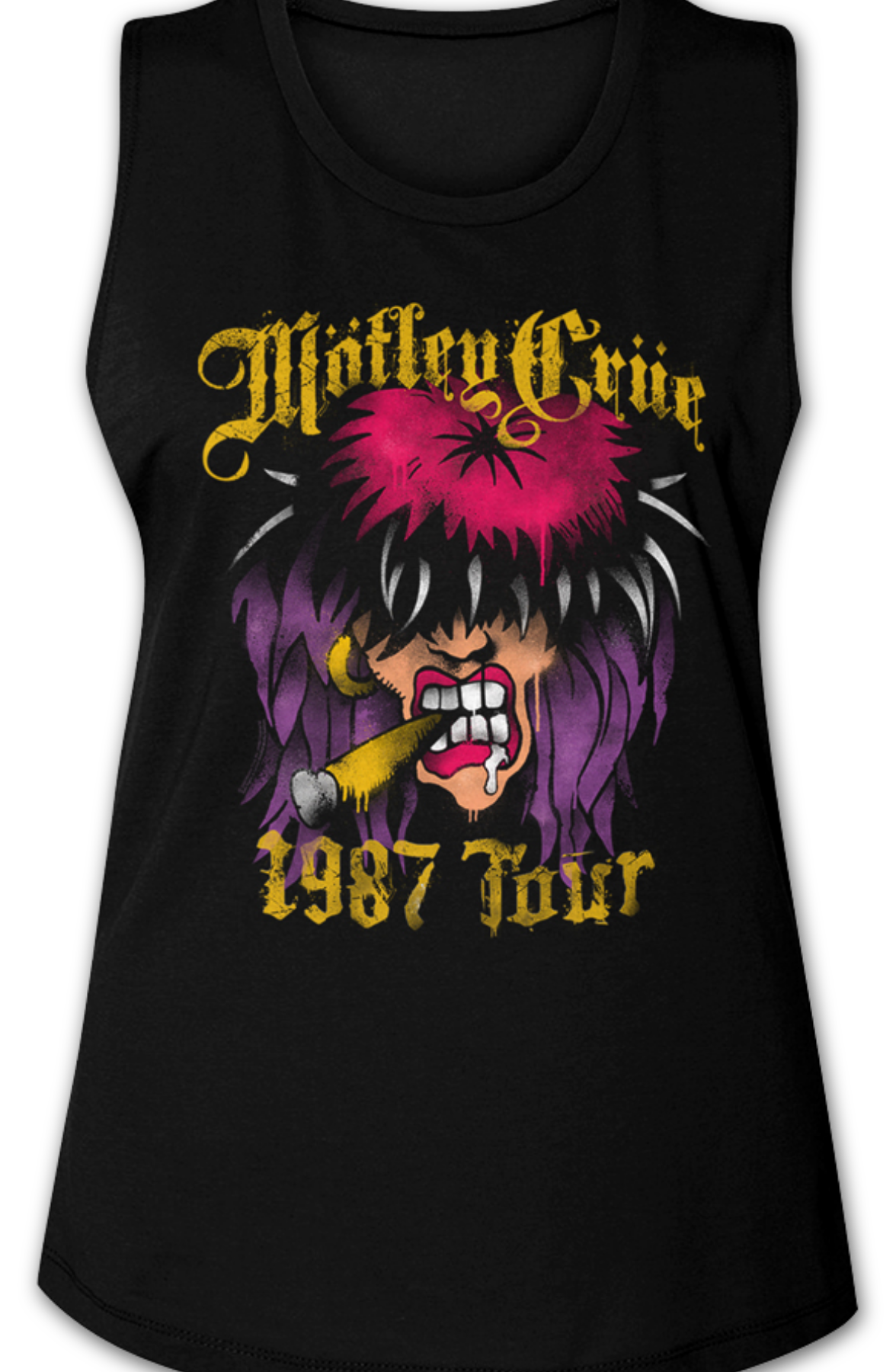 Ladies '87 Tour Motley Crue Muscle Tank Top