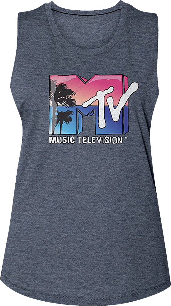 Ladies Beach Logo MTV Muscle Tank Top