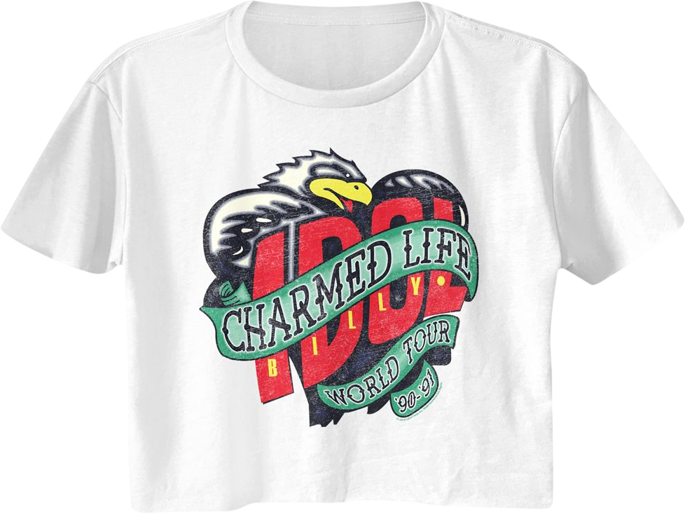 Ladies Charmed Life World Tour Billy Idol Crop Top
