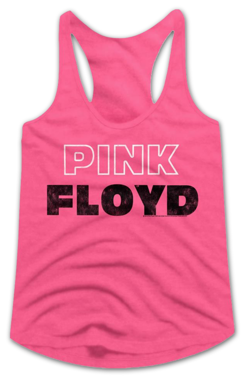Ladies Outline Logo Pink Floyd Racerback Tank Top