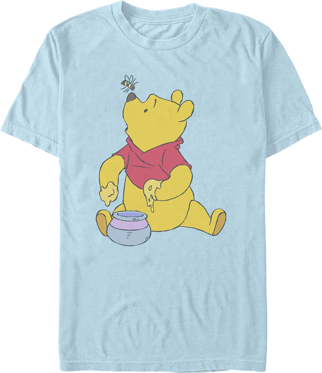 Light Blue Honey Bee Winnie The Pooh T-Shirt product image 1