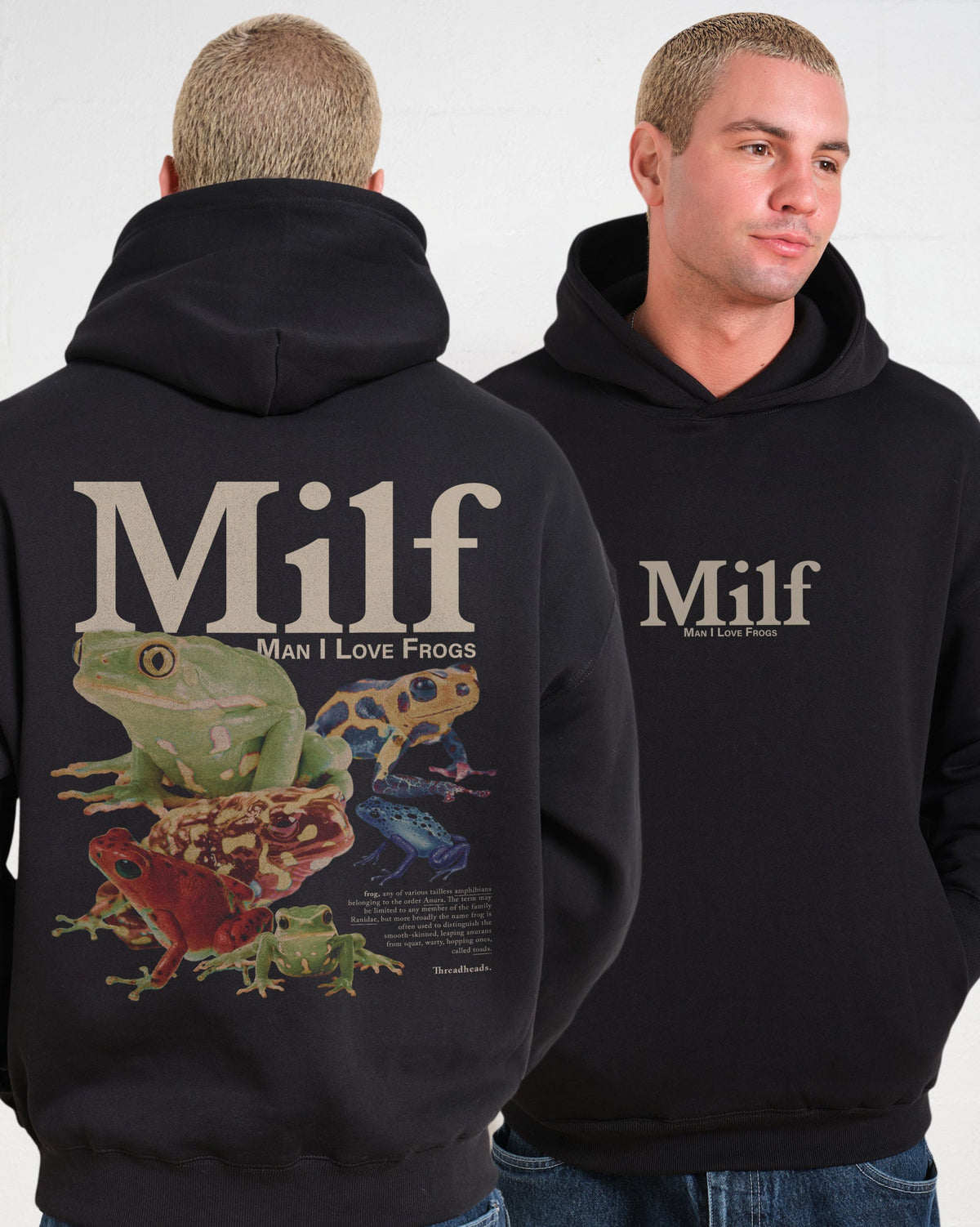 Man I Love Frogs Front and Back Hoodie product image 6