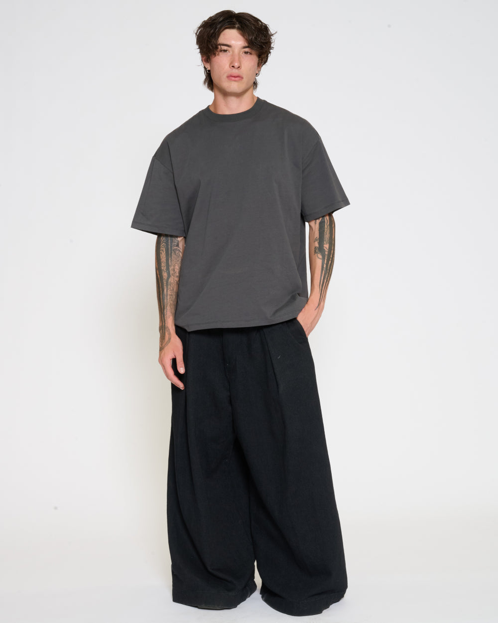 Oversized Tee 4 Pack: Black, Charcoal, Natural, White product image 4