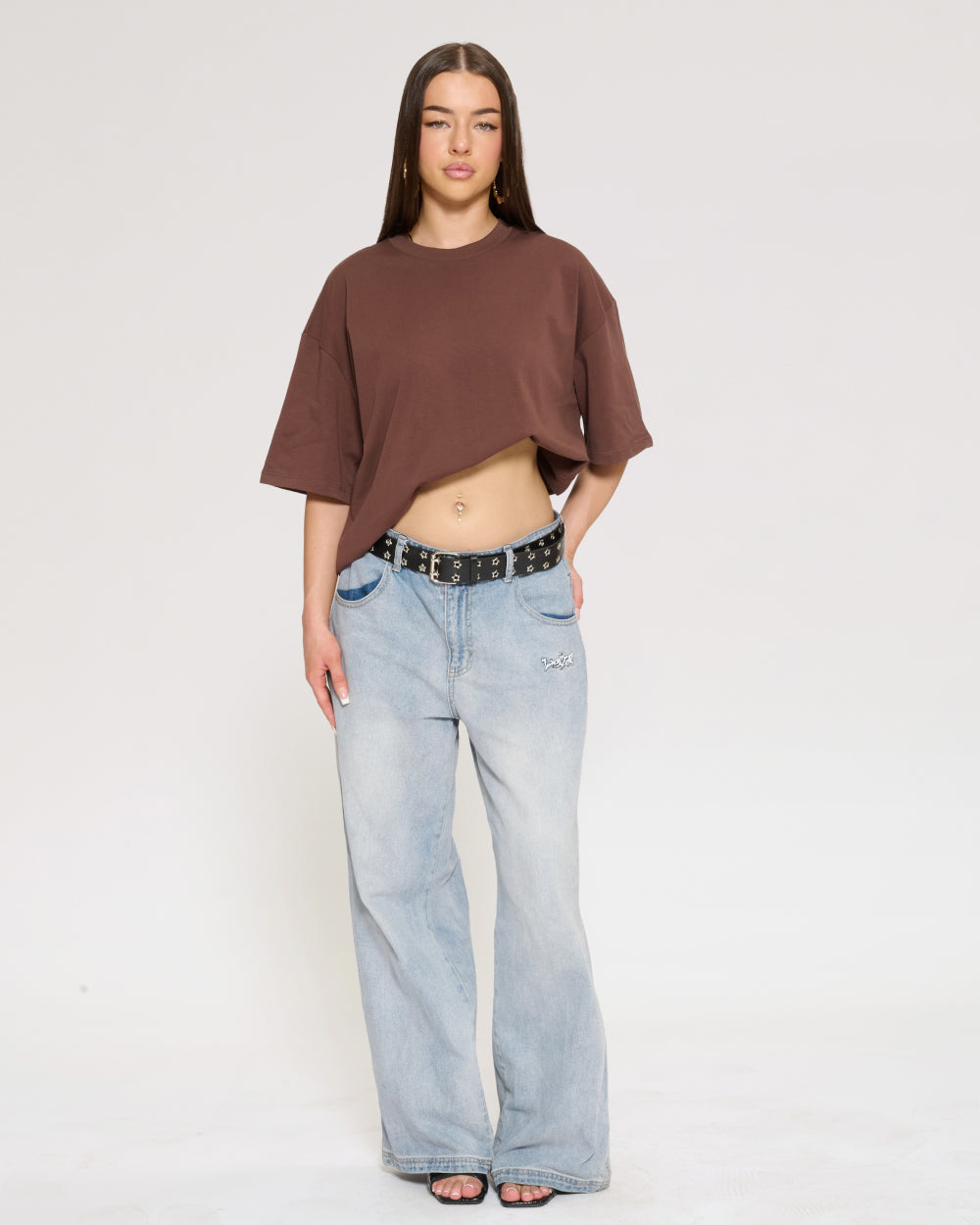 Oversized Tee 4 Pack: Charcoal, Black, Brown, Powder Blue product image 4