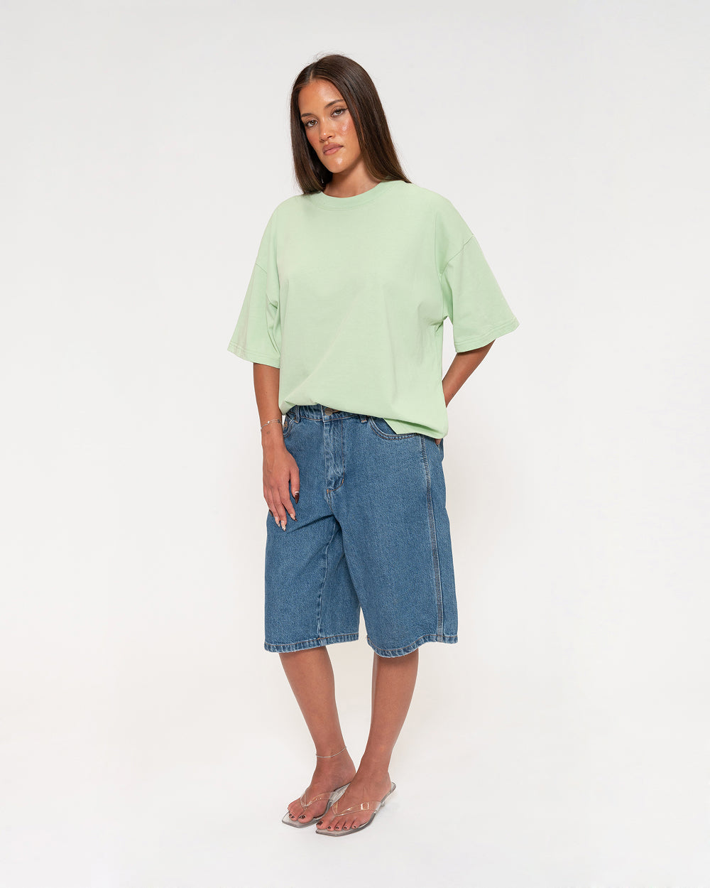 Boxy Tee 5-Pack: Black, Dusk, Pale Blue, Pistachio, White product image 3