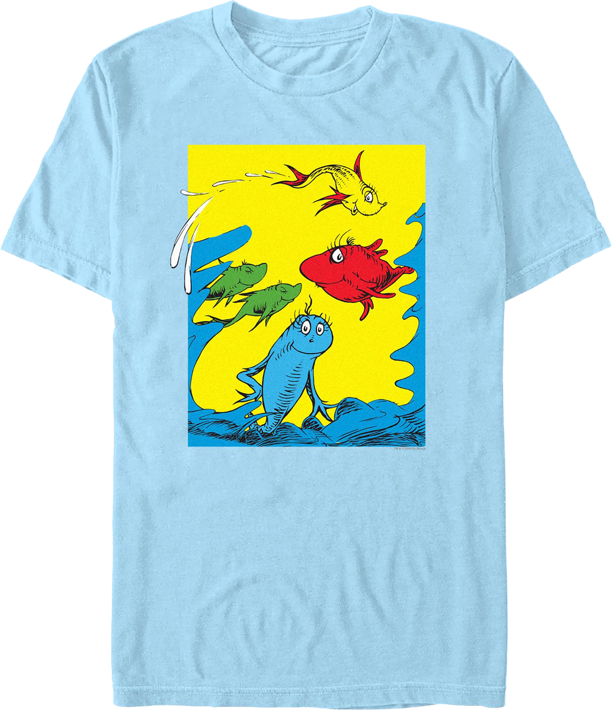 One Fish, Two Red Blue Cover Dr. Seuss T-Shirt product image 1