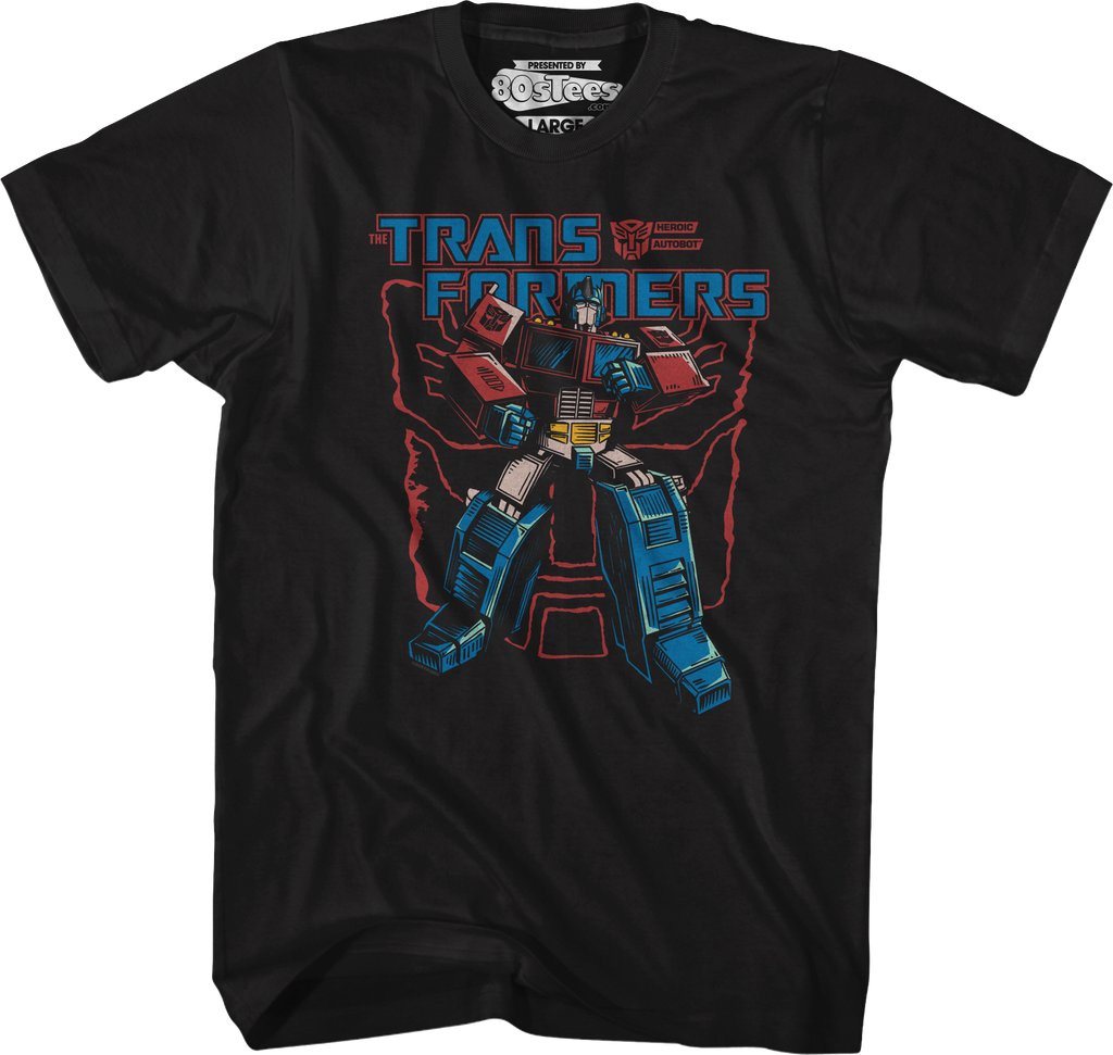 Optimus Prime Battle Pose Transformers T-Shirt product image 1
