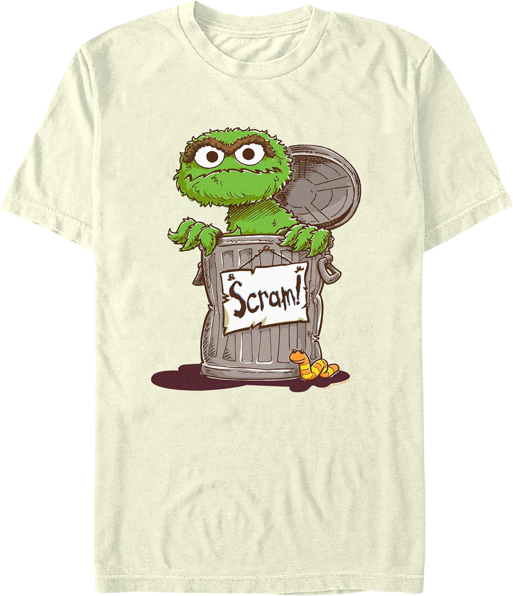 Oscar The Grouch Scram Sign Sesame Street T-Shirt product image 1