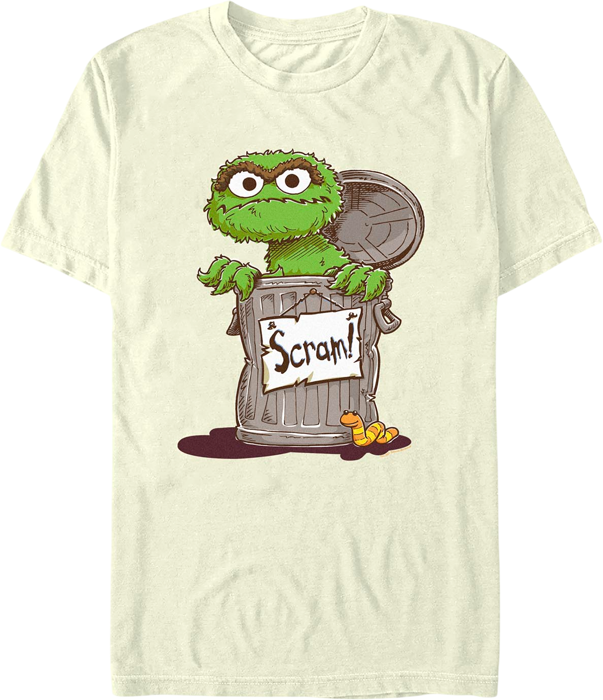 Oscar The Grouch Scram Sign Sesame Street T-Shirt product image 1
