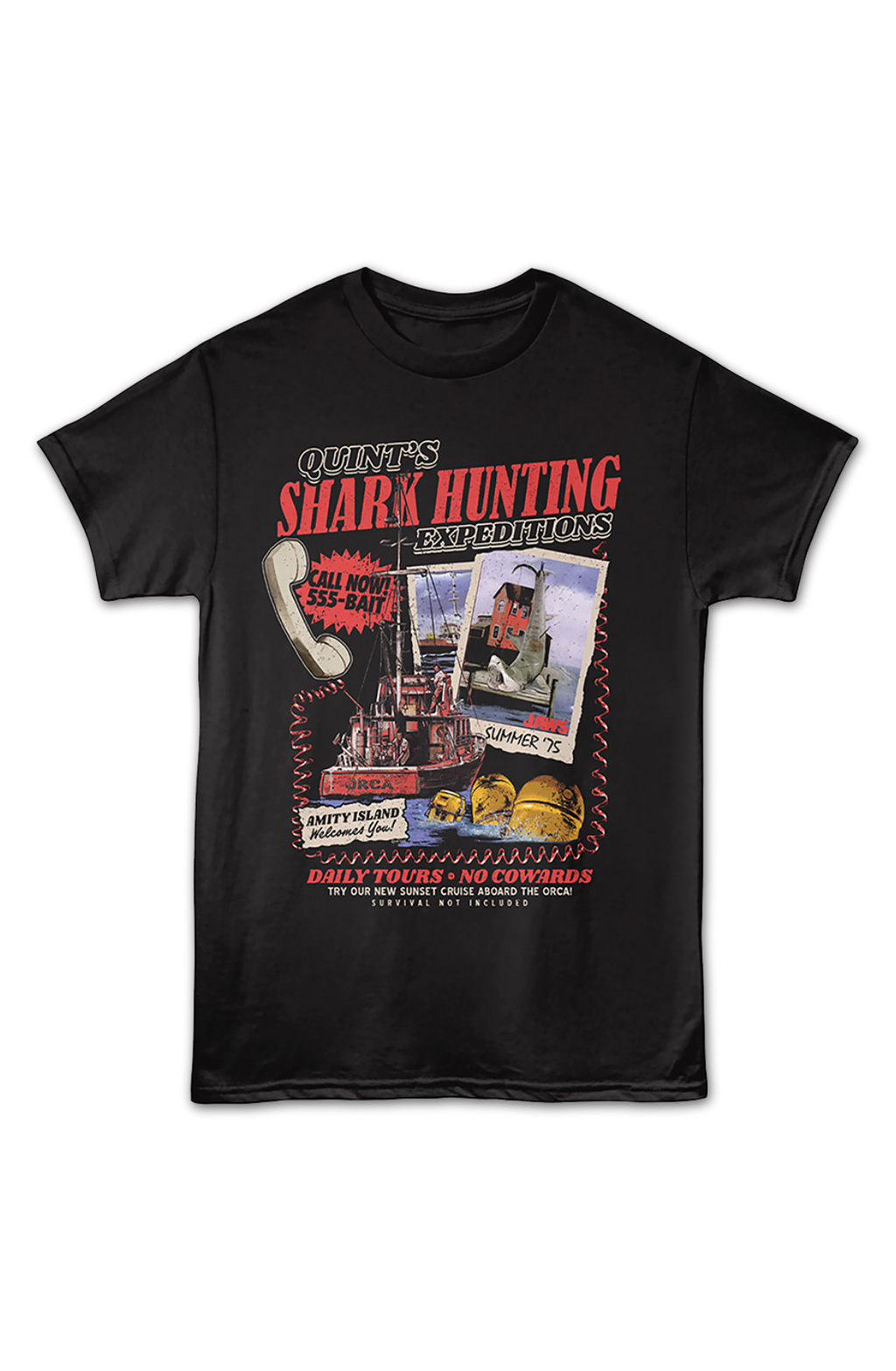 Quint's Shark Hunting Expeditions Jaws T-Shirt product image 2