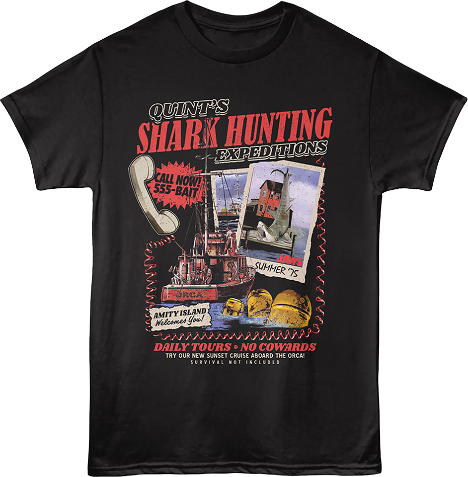 Quint's Shark Hunting Expeditions Jaws T-Shirt product image 1