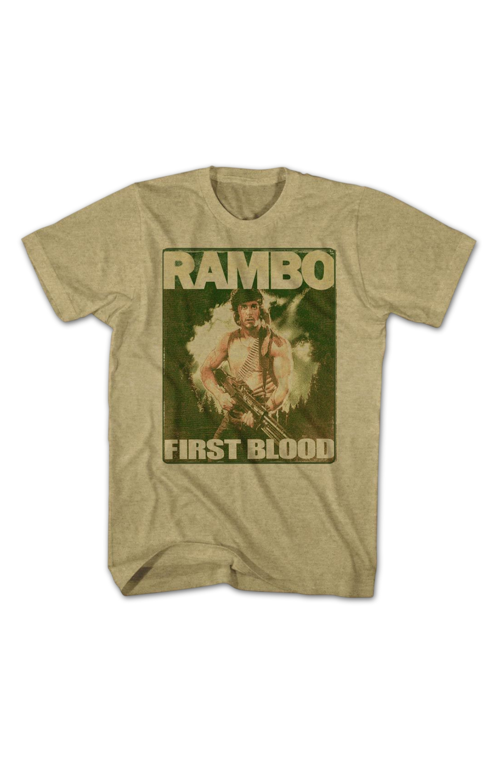 Khaki First Blood Poster Rambo T-Shirt