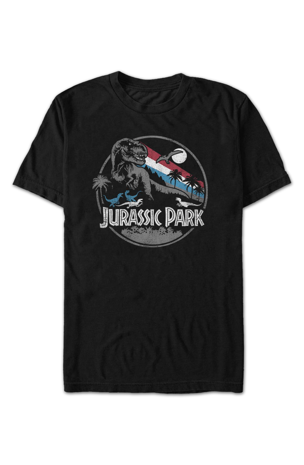 Retro Dinosaur Circle Jurassic Park T-Shirt product image 2