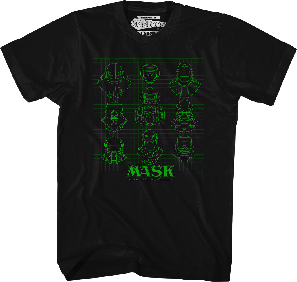 Retro Nine Masks Grid MASK T-Shirt product image 1