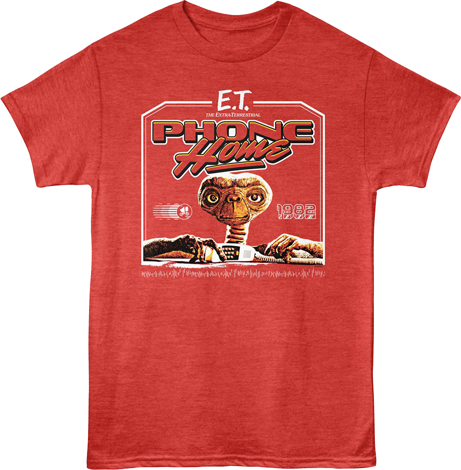 Retro Phone Home 1982 E.T. The Extra-Terrestrial T-Shirt product image 1