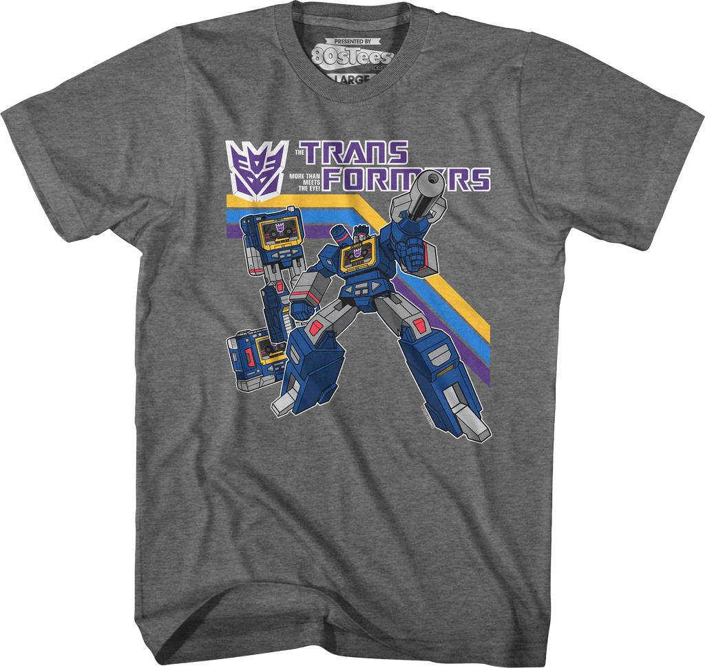 Retro Soundwave Collage Transformers T-Shirt product image 1