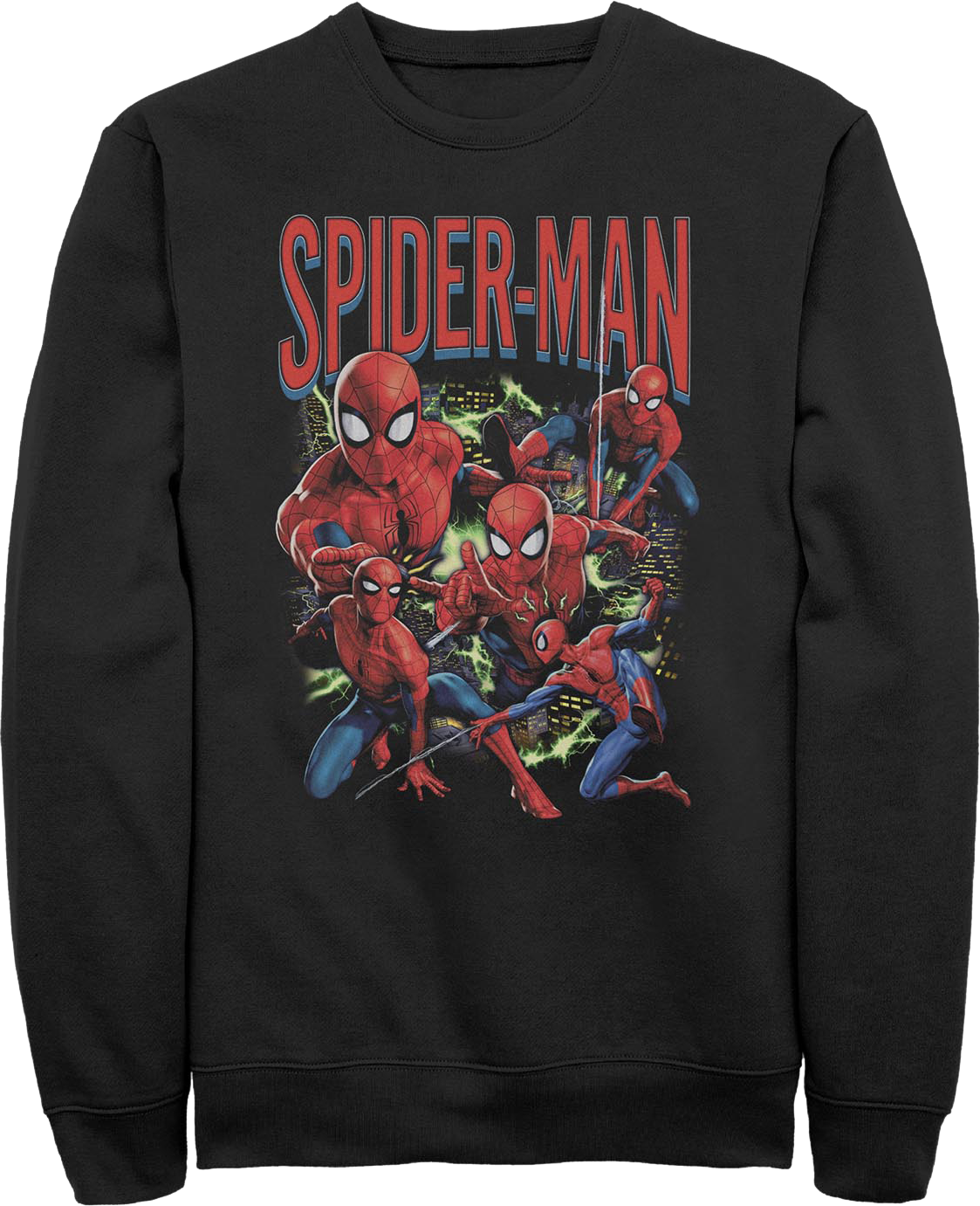 Spider-Man Action Poses Collage Marvel Comics Sweatshirt product image 1