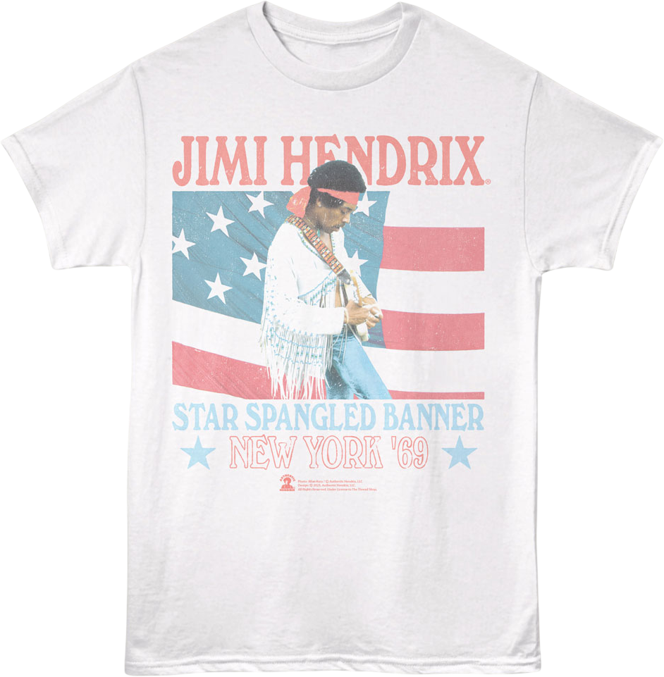 Star Spangled Banner New York '69 Jimi Hendrix T-Shirt product image 1