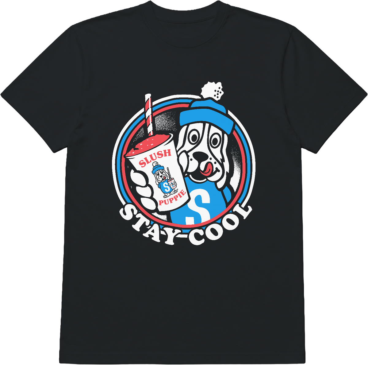 Stay Cool Chilly Dog Circle Slush Puppie T-Shirt product image 1