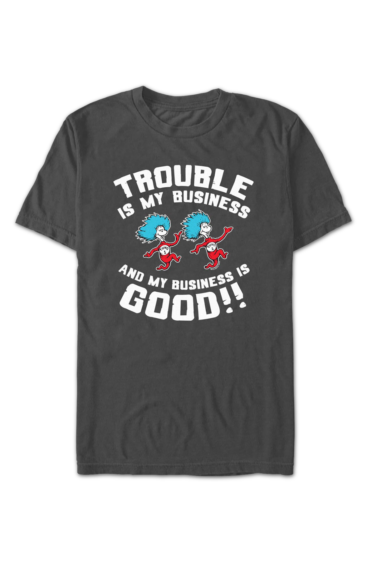 Thing 1 & 2 Trouble Is My Business Dr. Seuss T-Shirt product image 2
