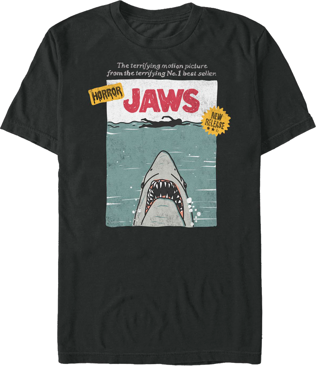 VHS New Release Jaws T-Shirt product image 1