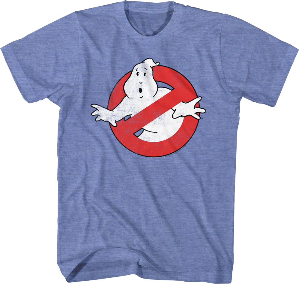 Light Blue Heather Vintage Logo Real Ghostbusters T-Shirt product image 2
