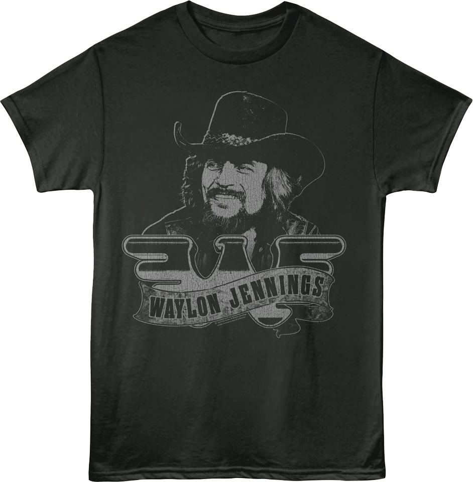 Banner Logo Waylon Jennings T-Shirt product image 1