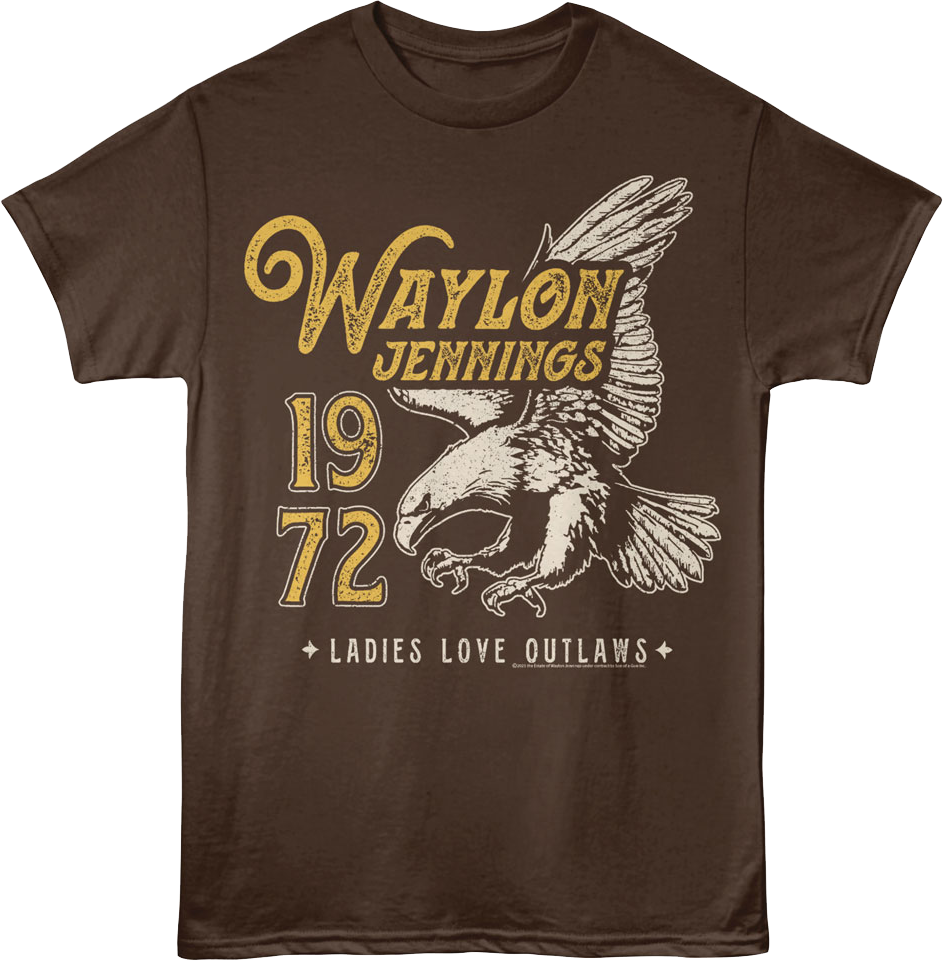 Ladies Love Outlaws 1972 Waylon Jennings T-Shirt product image 1