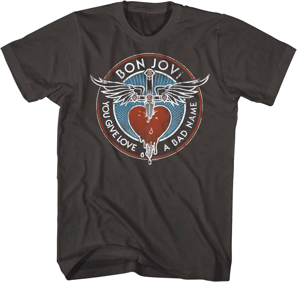 You Give Love A Bad Name Circle Bon Jovi T-Shirt product image 1